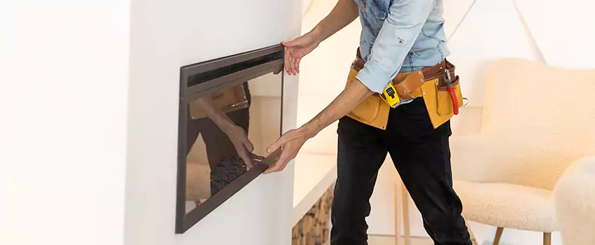 Metal Fireplace Installation in Dana Point, California